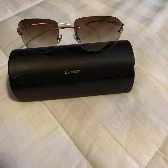 Cartier Accessories - Cartier Women's Gold and Brown Sunglasses